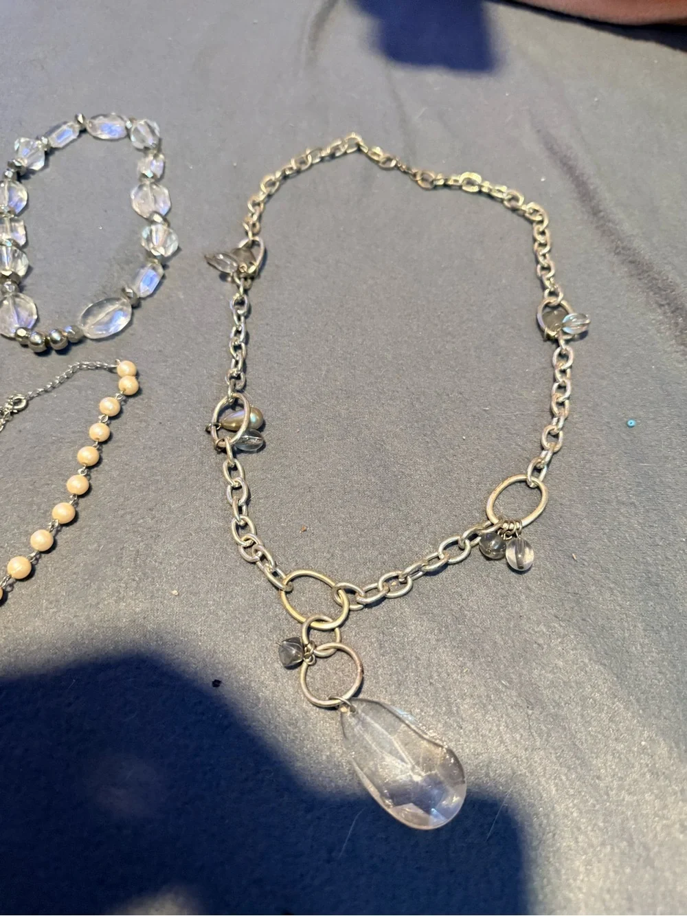 Mixed Women’s Necklace Set – Red, Black, Gold, Cream, Clear, Silver